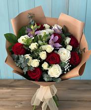 Букет цветов из:  Розы и Альстромерии #REPLACE_PRED# Воскресенское Тульская область