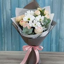 Букет цветов из:  Хризантемы и Розы #REPLACE_PRED# Воскресенское Тульская область