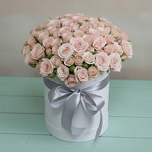 Цветочная композиция из Розы в шляпной коробке в Воскресенское Тульская область