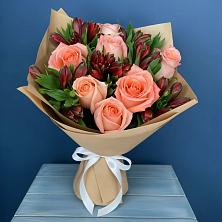 Букет цветов из:  Розы и Альстромерии в Воскресенское Тульская область