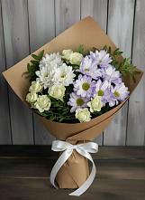 Букет цветов из:  Хризантемы и Розы #REPLACE_PRED# Воскресенское Тульская область