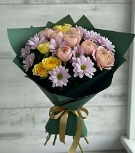 Букет цветов из:  Хризантемы и Розы #REPLACE_PRED# Воскресенское Тульская область