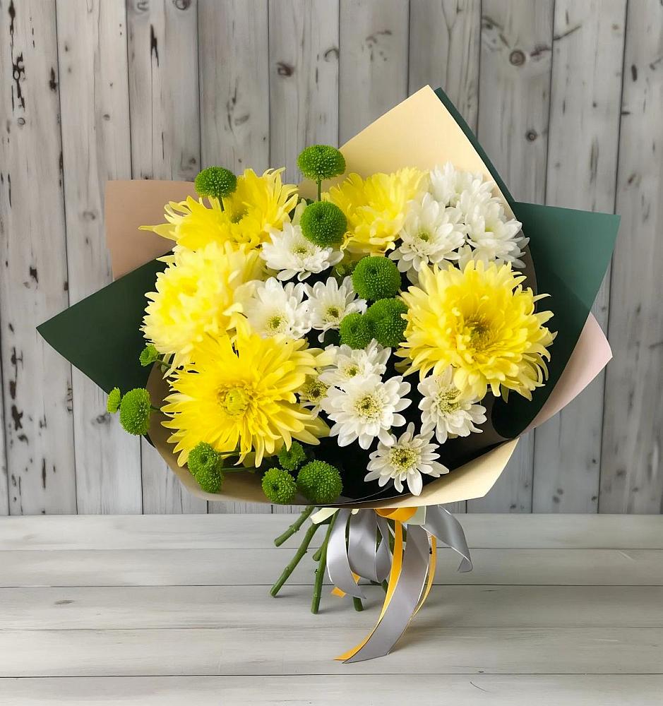 Букет цветов из: Хризантемы в Воскресенское Тульская область