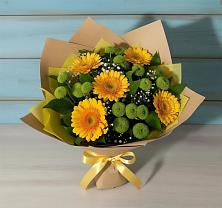 Букет цветов из:  Герберы и Хризантемы #REPLACE_PRED# Воскресенское Тульская область