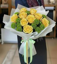 Букет цветов из:  Хризантемы и Розы #REPLACE_PRED# Воскресенское Тульская область