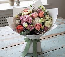 Букет цветов из:  Розы, Лизиантусы и Гвоздики #REPLACE_PRED# Воскресенское Тульская область