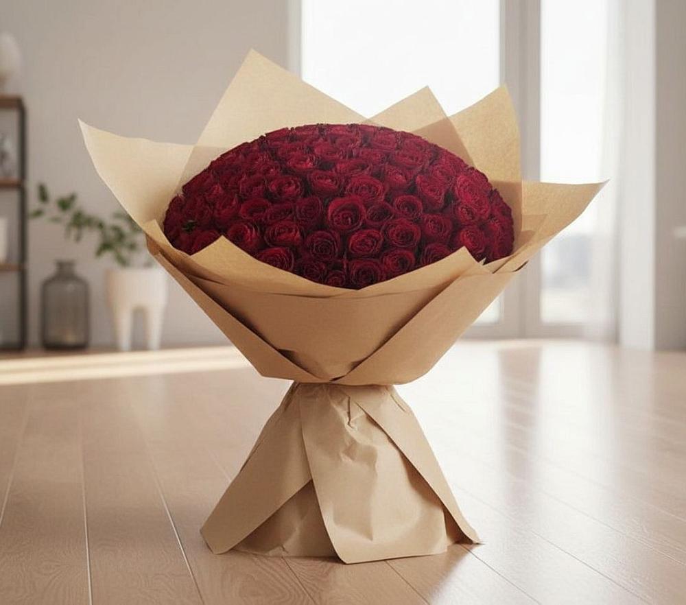 Букет 101 Красная роза в Воскресенское Тульская область