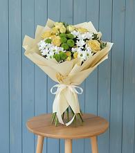 Букет цветов из:  Хризантемы и Розы в Воскресенское Тульская область