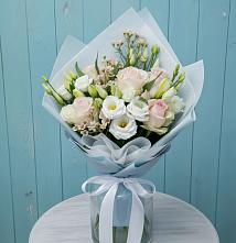 Букет цветов из:  Розы и Лизиантусы в Воскресенское Тульская область