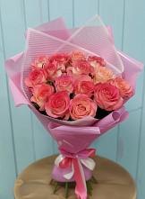 Букет 15 Розовых роз Равель в Воскресенское Тульская область