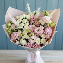 Букет цветов из:  Альстромерии и Розы в Воскресенское Тульская область