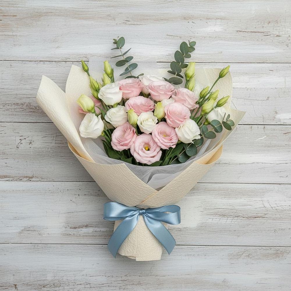 Букет цветов из: Лизиантусы в Воскресенское Тульская область